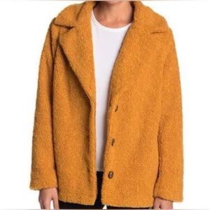 Anthropology Sanctuary Women's Cozy Mustard Jacket size XL